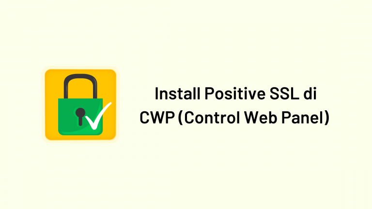 install positive SSL di CWP