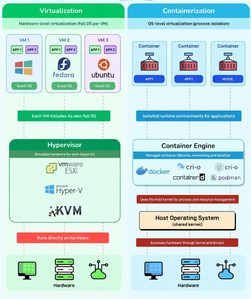 Virtual Machine vs Container - Perbandingan